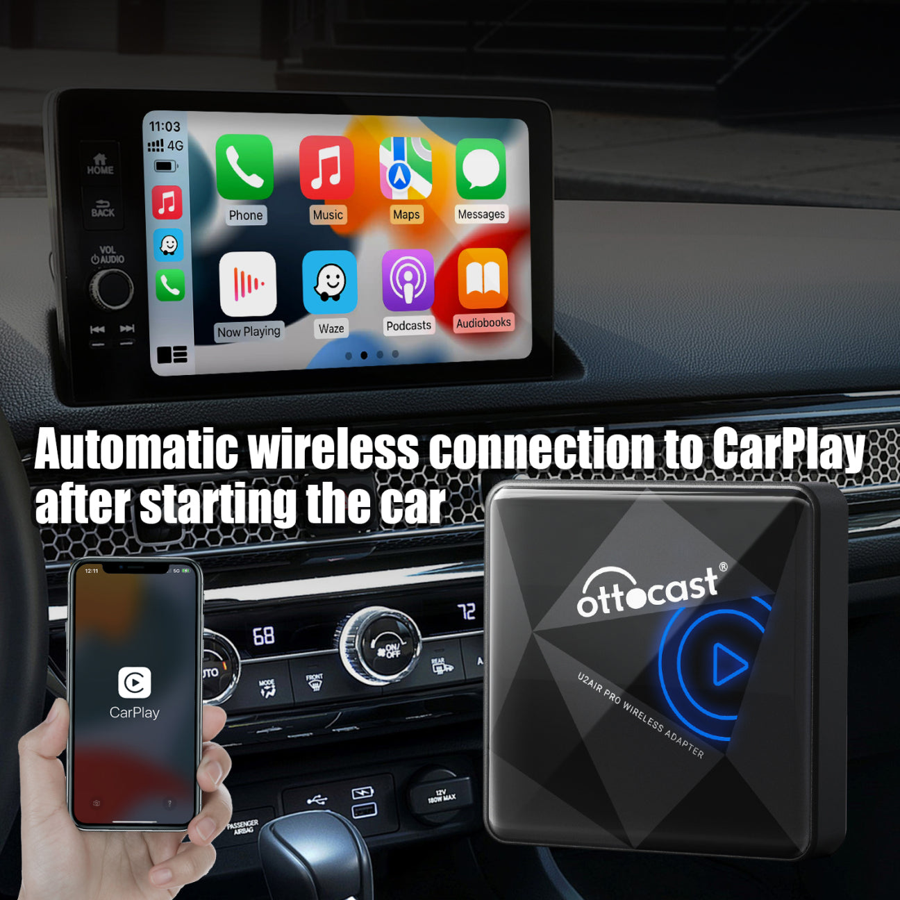 (Special Price Save $40) AIR2/AIR2 PRO Wireless Android Auto/ CarPlay Adapter