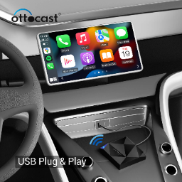 Ottocast Inalámbrico Android Auto CarPlay Wireless Adapter, 2 En 1