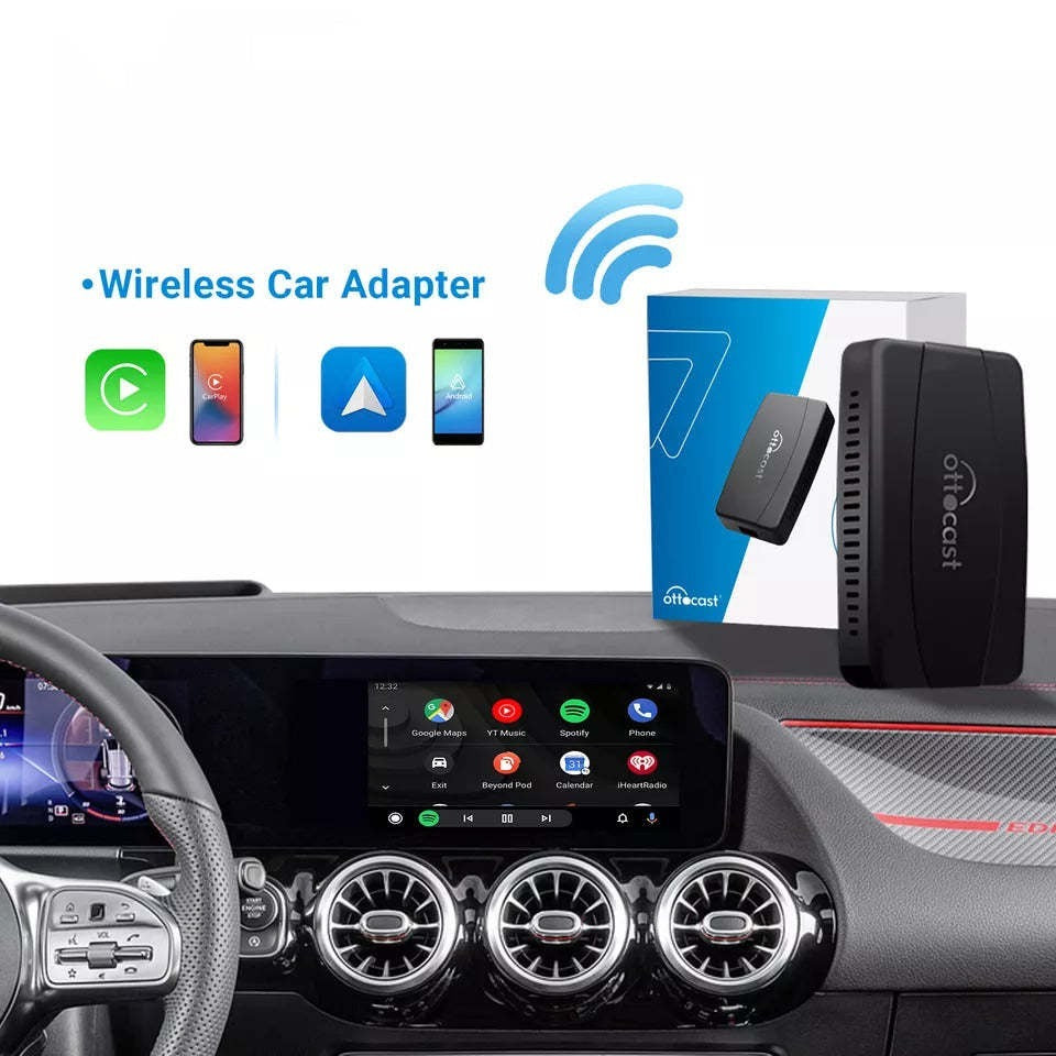 OTTOCAST Play2Video Video TV Box Support for  Netflix Wireless apple  CarPlay Android Auto Playback Car Dongle Adapter